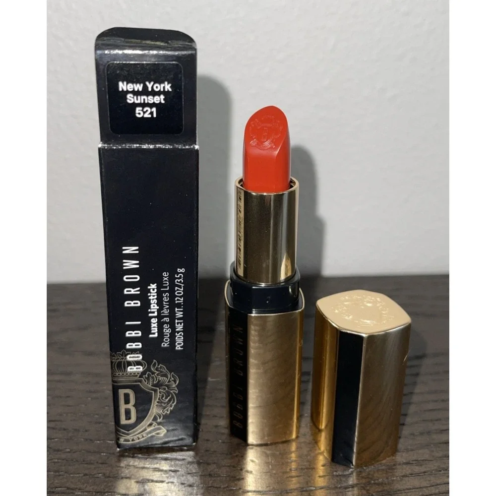 NIB Bobbi Brown Lip Color LUXE Lipstick Full Size .13 oz NEW YORK SUNSET Makeup